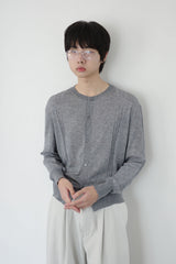crew neck fine cardigan