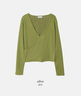LP Cozy V-neck Wrap Knit (3color)