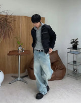 B-Ed Cut Curved Denim Pants