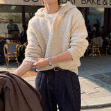 LMN St. 3 Button Alpaca Hooded Knitwear (3 colors)