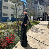 ベルトロングデニムスカート