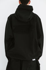 SPIDERWEB HOODED JACKET BLACK