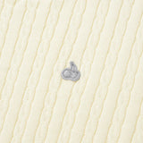 KIRSH PLAIN LINE POINT CABLE KNIT - IVORY  