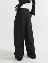 Two-button Wrap Pants