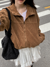 #TK スエードジップアップブルゾン (3color)
