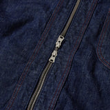 Nep denim zip-up jacket / Indigo