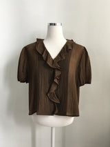 Cascade ruffle blouse
