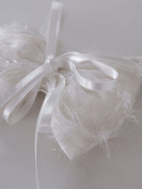 French Ribbon Key Ring_White