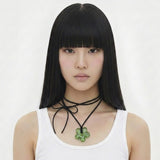 アクリルフラワーネックレス [Green]