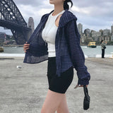 [MADE] Hooded summer checkered shirt