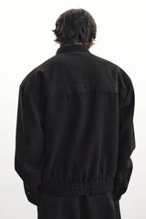 Stand Collar Wool Jacket