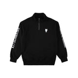 【HAZUKI SAARA】Half zip sweat tops - white