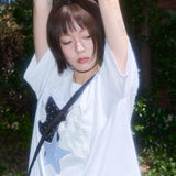 ミックススターエンジェルパッチTシャツ(ホワイト) F25QB117