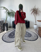 Raven Belted Dyeing Cargo Pants