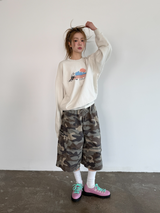 ジッパーバミューダカーゴパンツ
