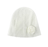 Flower Hairy Knit Beanie