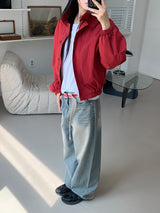 SAND WASHED WIDE JEANS (2C)