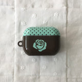 Rose Polka Dot Mint Choco Glossy AirPods Case