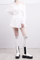 Munin off-shoulder one-piece + shorts set