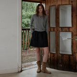 Openwork Collar Wool Knit_Grey