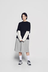 24FW ダブルレイヤーワッフルロングスリーブ ブラック