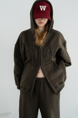 Solid sweat pants_khaki brown