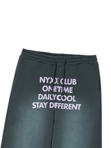 WASHED WIDE SWEATPANTS CHARCOAL
