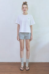 プチ ラブ クロップ Tシャツ [Ivory]