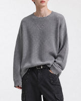 (UNISEX)スタッズ オーバーニット
