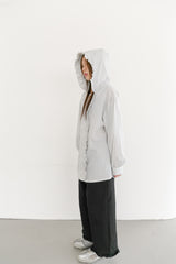 frill stripe double hood shirts(2colors)