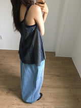 Humming Patchwork sleeveless (2color)