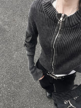 Y2K Back Point X Strap Bijo Wide Loose Fit Denim Long Pants (Black)