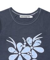 ビンテージフラワーラグラン半袖Tシャツ ネイビー(CV2GMFT510A)