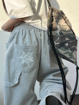 サニーサイドアップ☀カーペンターツーピンタックパラシュートバルーンスウェットパンツ 🖤🤍🩶3カラー
