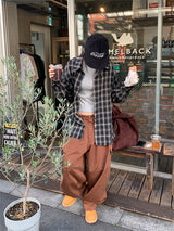 スローツーウェイチェックシャツ (2C)