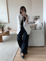 NON COLLAR LINEN JACKET (2C)