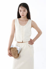 KNIT TEXTURE TOP_IVORY