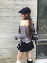 カールバゲットレザーショルダーバッグ