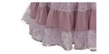 [ROSE ISLAND] Ziyanghua Section Floral Chiffon A-Line Large Swing Panel Spliced Sequin Skirt