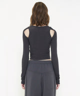 CUT OUT LONG SLEEVE TOP