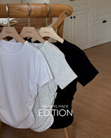 [MADE] Hayu Shirring Short-Sleeved T-shirt