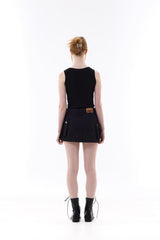CINDY SLEEVELESS TOP SET / BLACK
