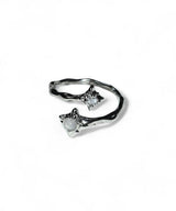 Gray Shooting Star Cubic Open Ring