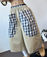 Bodi Check Pocket Keyring Cotton Bermuda Shorts 3color