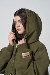 Work hood zip-up jacket