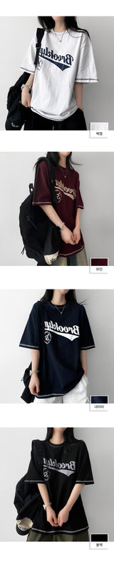 Roti Stitch Oversized Fit Short-Sleeved T-shirt