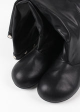 ROUND STUD BUCKLE BOOTS