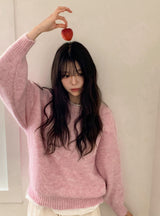 #コジーヘアリーパステルウールルーズフィットニット (5color)