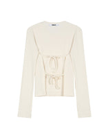 Double Layered Strap Top (IVORY)