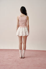 Beads Lip Sleeveless (Cream)